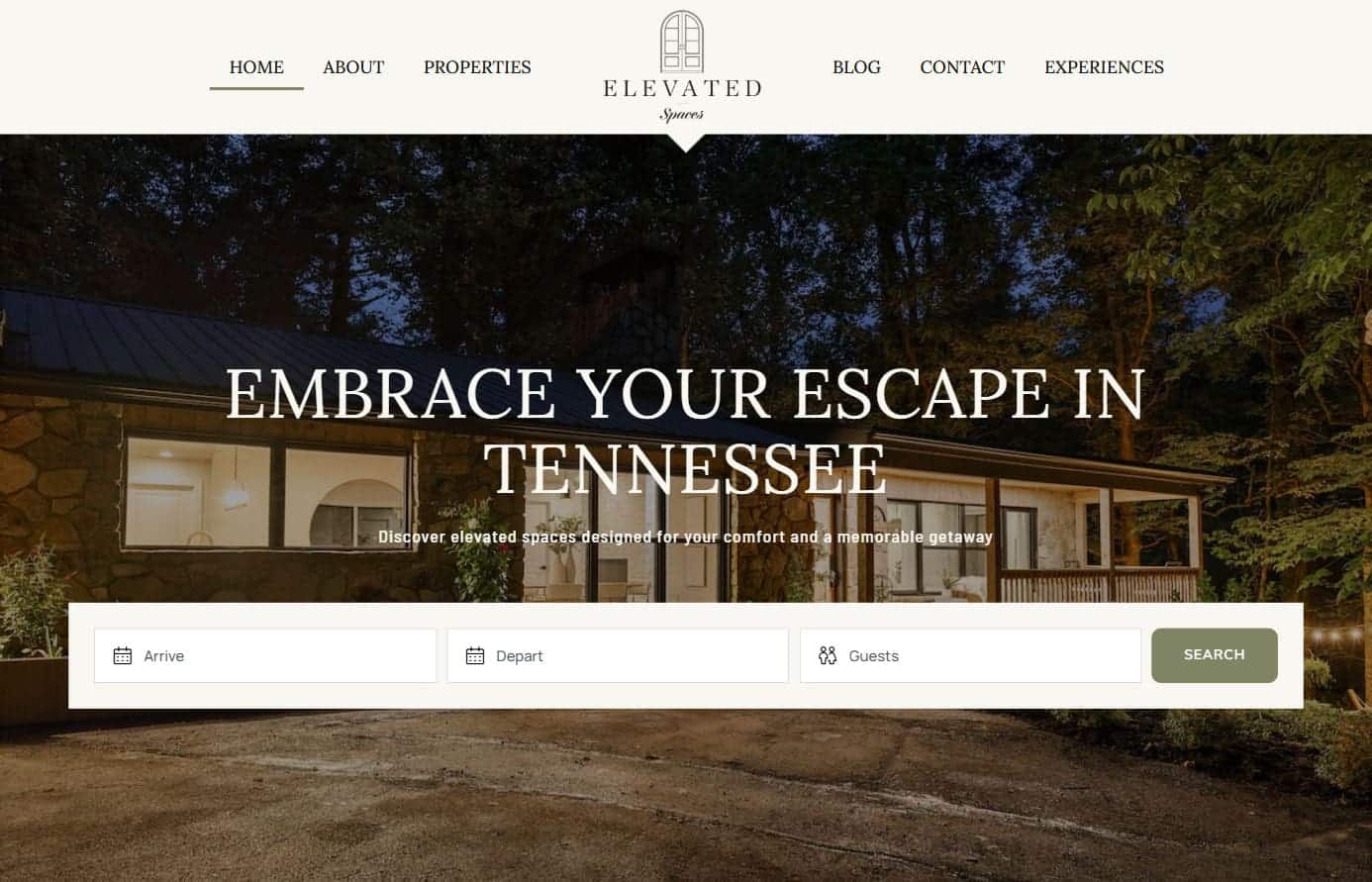 Elevated Spaces, Boostly direct-booking site