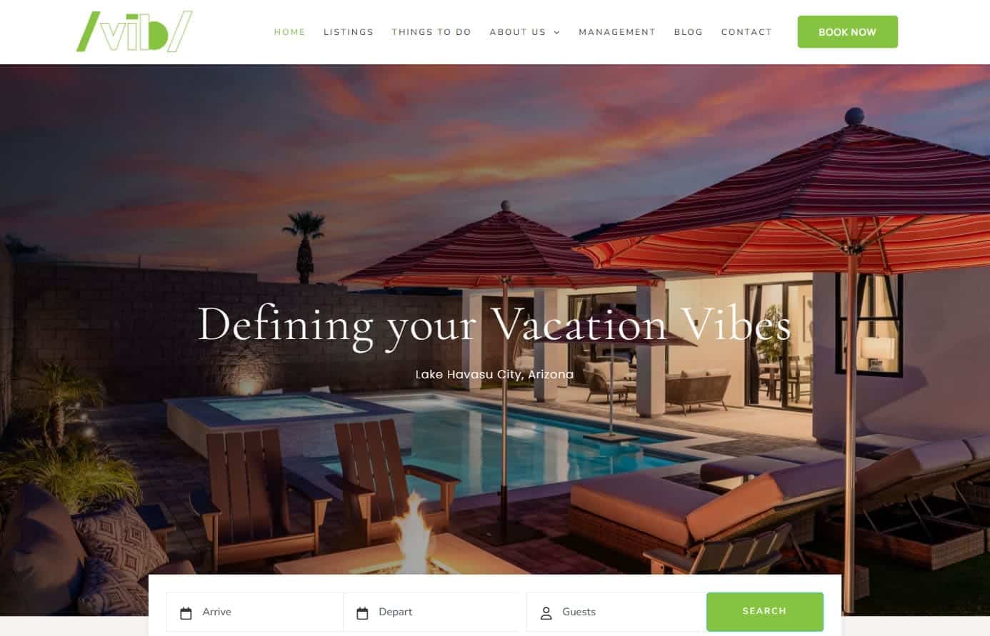Vacation Vibes, Boostly direct-booking site